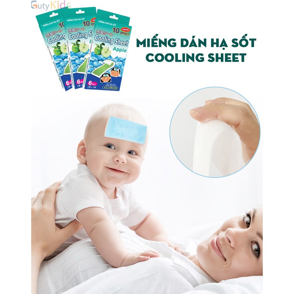 [Hộp 6 Miếng] Miếng dán hạ sốt cho người lớn Cooling Sheet Apple