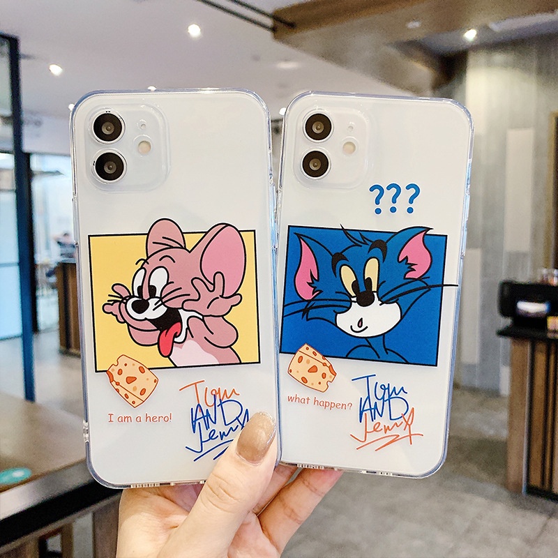 Ốp điện thoại hình con mèo/ con chuột đầy nghi ngờ cho iPhone 13 12 11 Pro Max 6 6s 7 8 Plus X XS Max 13 12 Mini | BigBuy360 - bigbuy360.vn