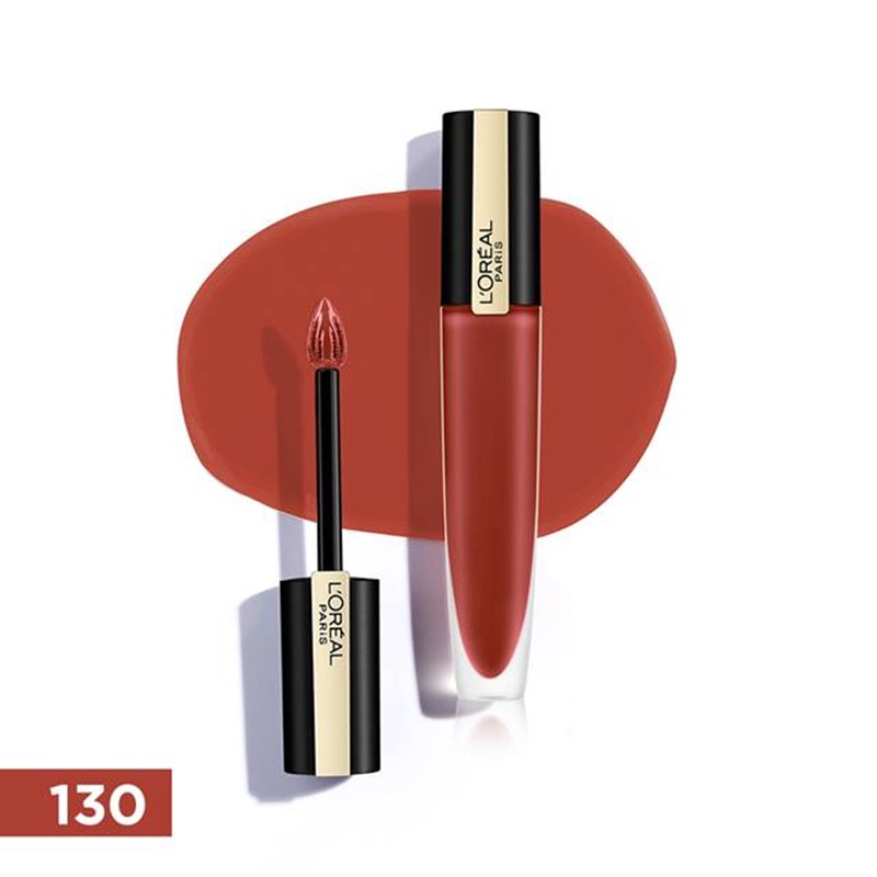 Son kem lì nhẹ môi màu cam đỏ cháy 130 L'Oreal Paris Rouge Signature  7ml  I AMAZE, son Loreal ma