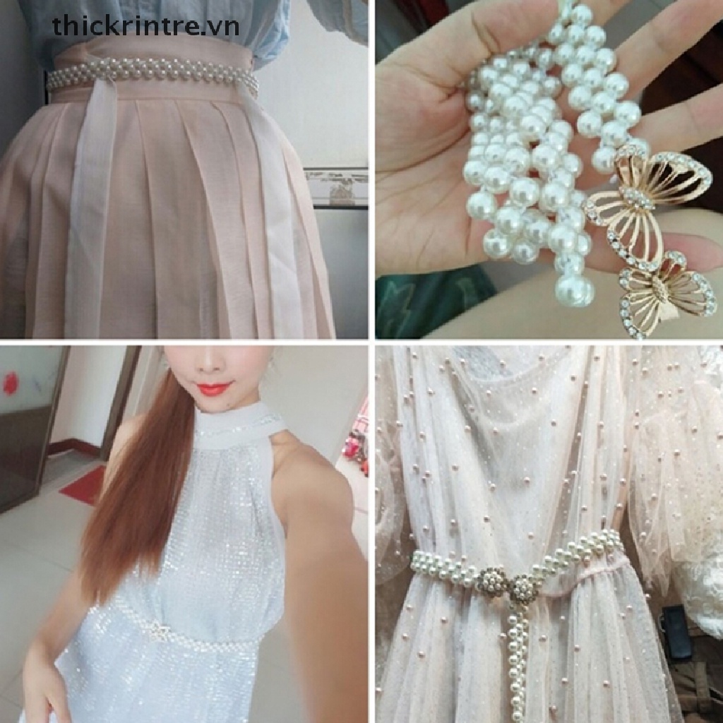 Dây ThắT Lưng PhốI HạT NgọC Trai Giả ThờI Trang