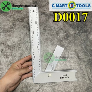 Thước góc vuông hợp kim nhôm c-mart d0017 màu trắng