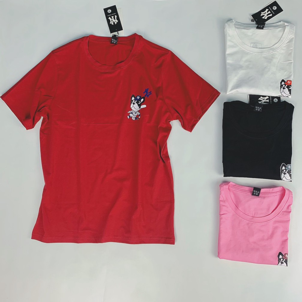 [Chất Mịn, Đẹp] Áo Cotton Nữ Tay Ngắn Hình Chú Chó Bóng Chày Siêu Kute