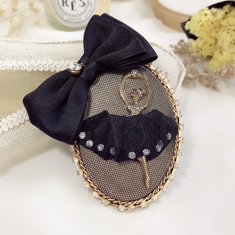 Trâm cài áo hình nơ đính ngọc trai sang trọng số 5