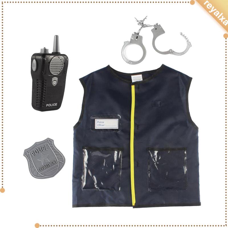 Set 4 Áo Vest Hóa Trang Cảnh Sát Cho Bé