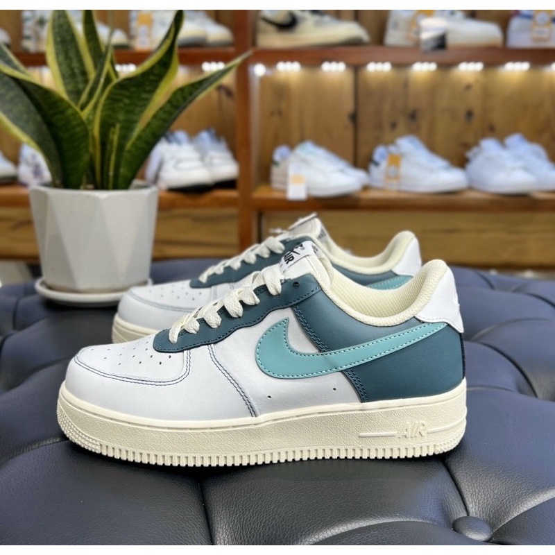 GIÀY AF1 LOW XANH CỐM DA THẬT LAI AU