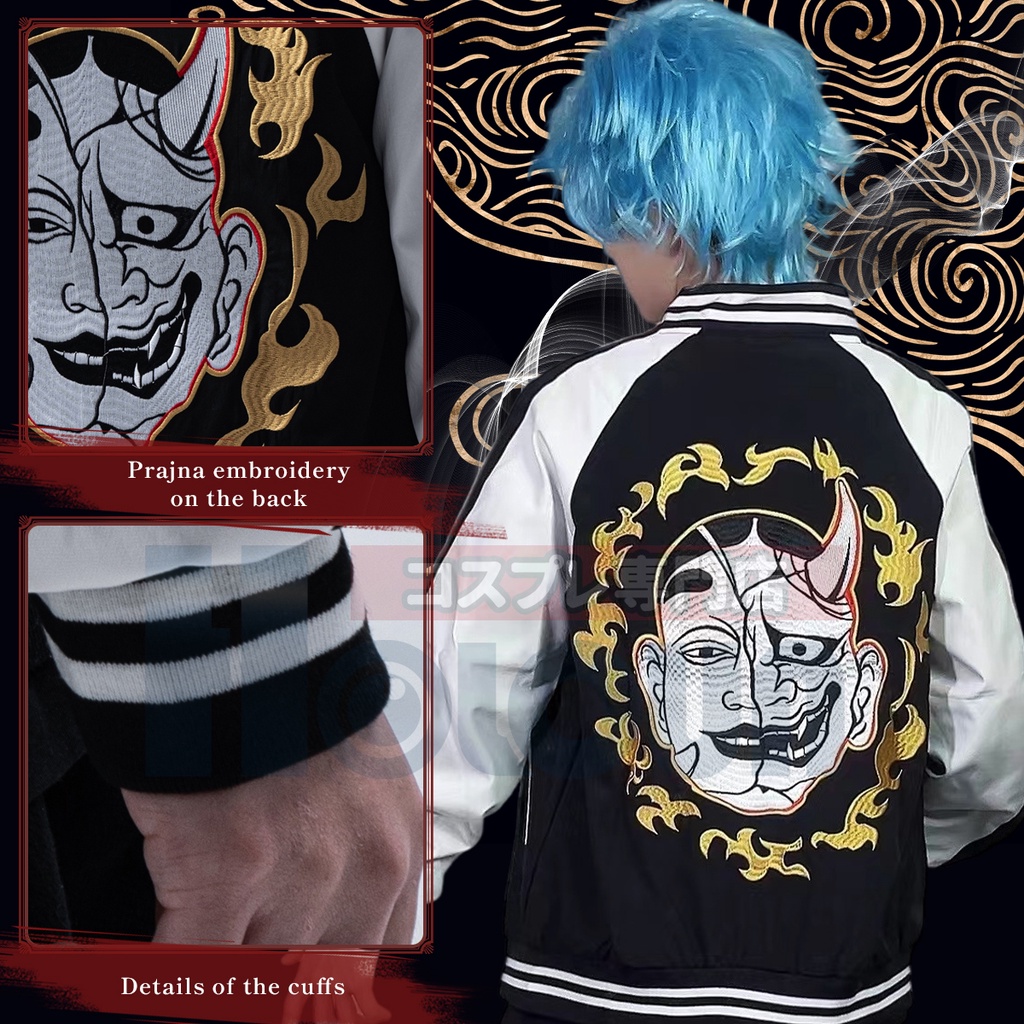 HOLOUN Áo khoác hóa trang nhân vật anime Tokyo Revengers Nahoya Kawata Cosplay Embroidered Style