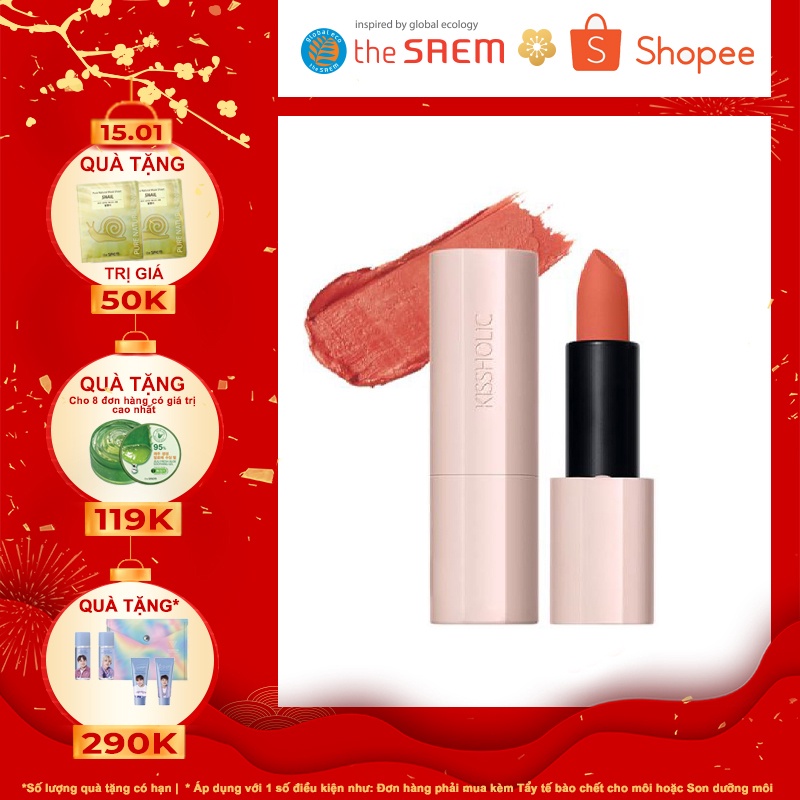 Son môi Kissholic Lipstick Matte the SAEM (3.5g)