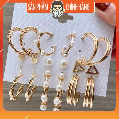 Khuyên Tai Hình Tròn, Vòm, Họa Tiết, Hình Học, Ngọc Trai Thời Trang Phong Cách HÀN QUỐC NHẬT BẢN  Bông Tai Cho Nữ