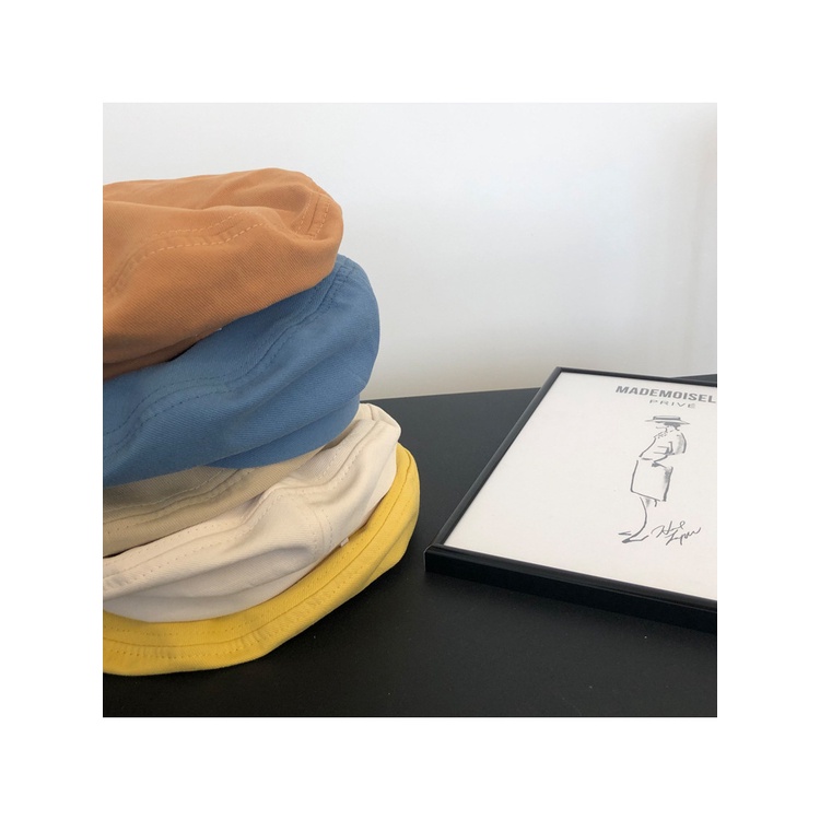 Mũ nồi beret chất kaki màu sắc hot trend Hàn quốc
