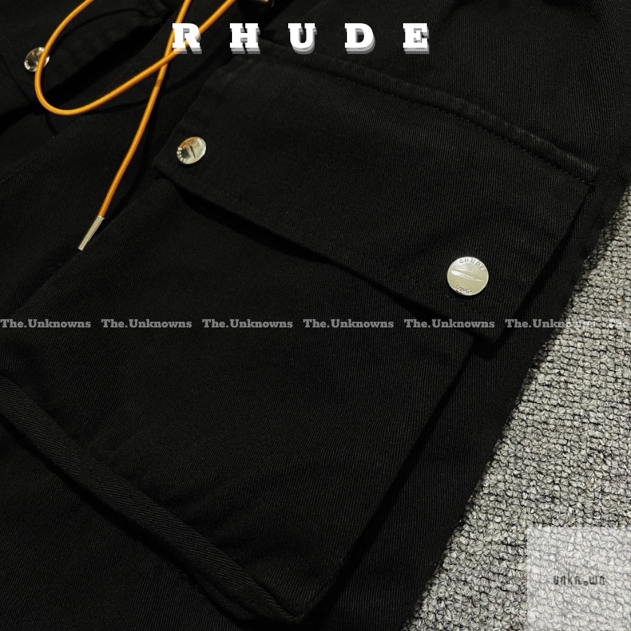 [BEST Quaility]-Quần Snap R.HUDE CLASSIC RHOSE CARGO PANTS BLACK,Quần cargo pants ống suông cao cấp full túi tag