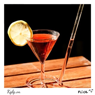 Ly ống hút thủy tinh hình xoắn ốc sáng tạo dùng để trang trí ly cocktail