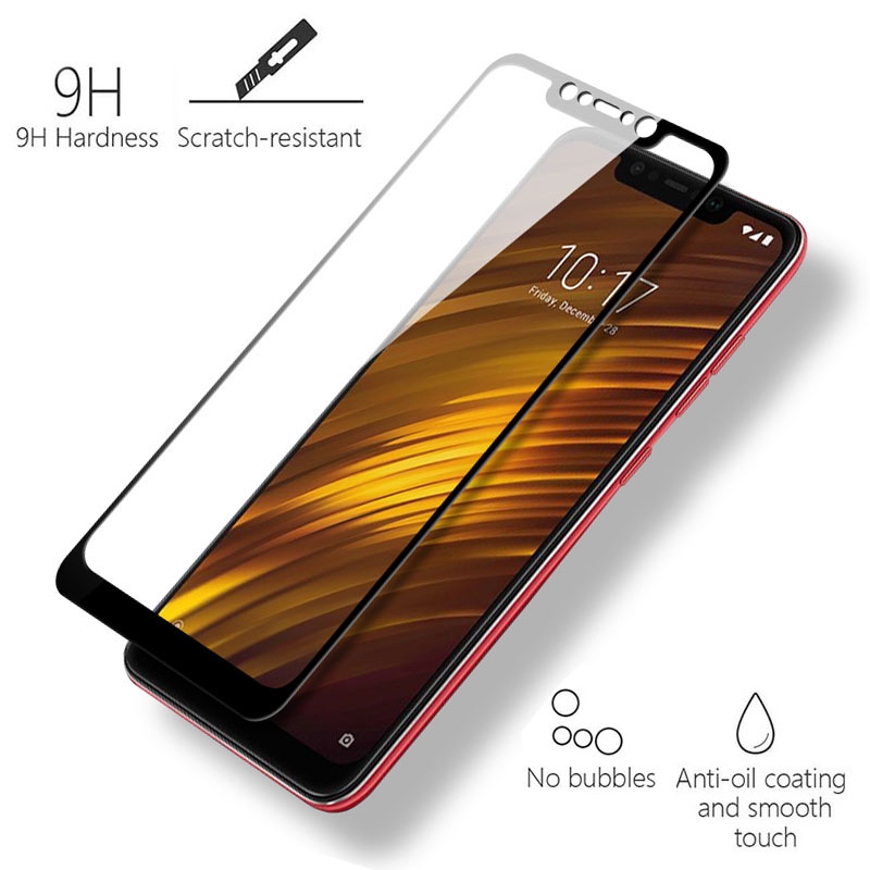 Kính cường lực bảo vệ màn hình điện thoại dạng cong 9H 3D cho Xiaomi Pocophone F1