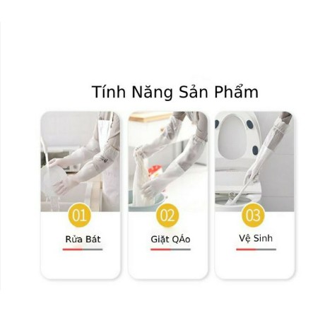 Mẫu Mới - Găng Tay Cao Su Siêu Dai Có Chun Chống Tuột MS01