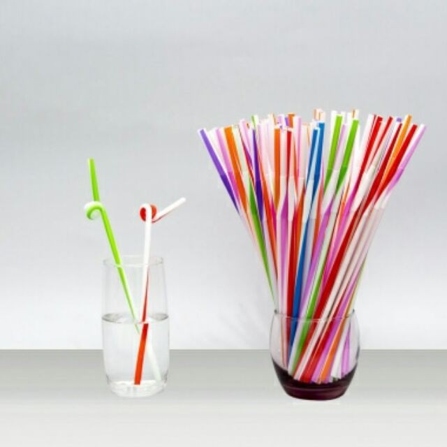 50 Ống hút nghệ thuật màu xoắn Drinking straw ALL