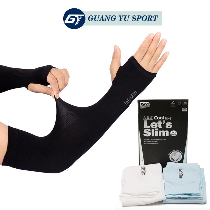 Tất tay chống nắng Let's slim chất liệu cotton thông thoáng khí có xỏ ngón