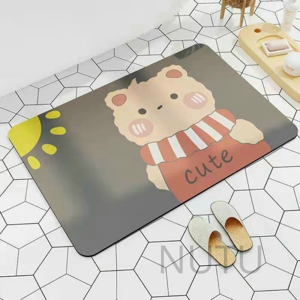 [Hàng Vip]Thảm chùi chân, thảm lót sàn silicon với hình dáng những con vật vô cùng cute