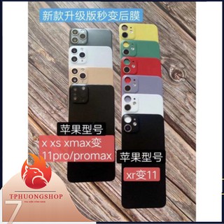 Miếng dán lưng độ giả iphone xr lên iphone 11