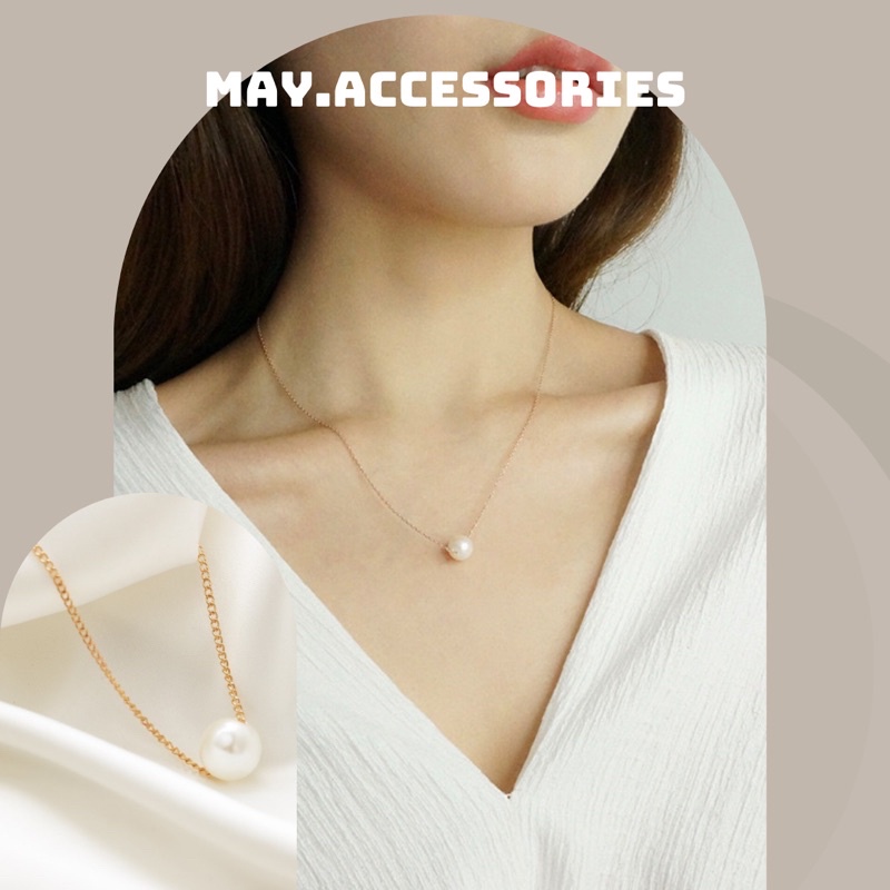 dây chuyền/ vòng cổ hạt trai đơn giản nhẹ nhàng xinh xắn
