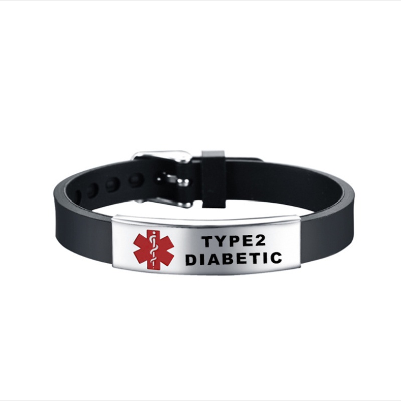 Vòng Đeo Tay Sơ Cứu Khẩn Cấp Bằng Silicone Màu Đỏ