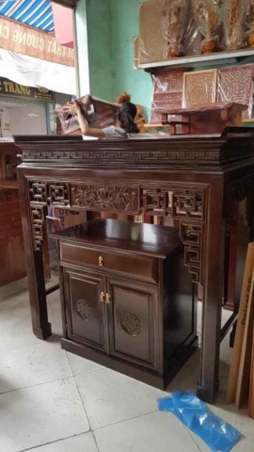BÀN THỜ GỖ SỒI 107*61*127