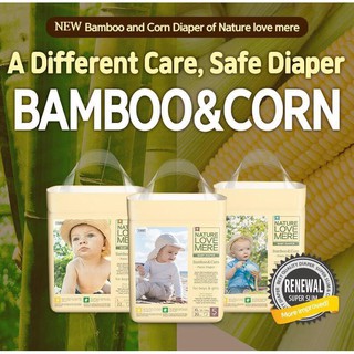 Bỉm quần Nature Love Mere Bamboo & Corn size L22 XXL20 XXXL18