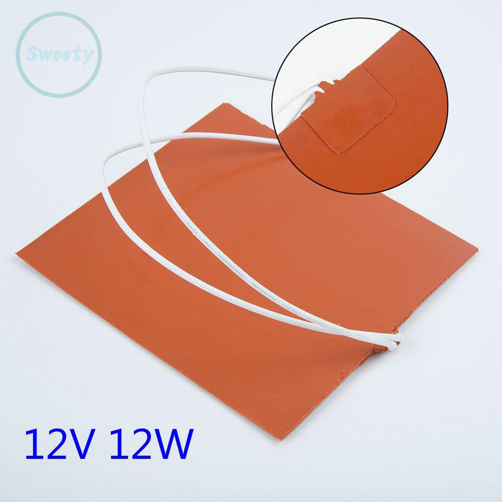 Tấm sưởi nhiệt sử dụng điện bằng Silicon chống thấm nước tiện dụng 100 * 120MM 12V