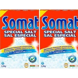 Combo 2 Hộp Muối Rửa chén - bát somat Special Salt 1,2kg dùng cho may rửa bát chén gia đình