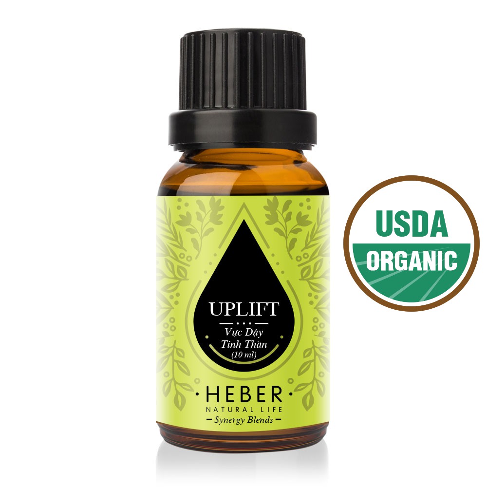 Tinh Dầu Vực Dậy Tinh Thần Heber - Uplift E.O. Blend, Cao Cấp Nhập Khẩu, Thiên Nhiên Nguyên Chất, Xông Hương Thơm Phòng