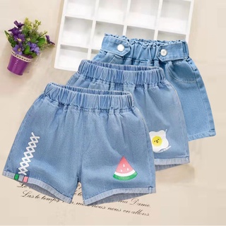 Quần Short Jean Lưng Thun Thời Trang Mùa Hè Dành Cho Bé 2-12 Tuổi