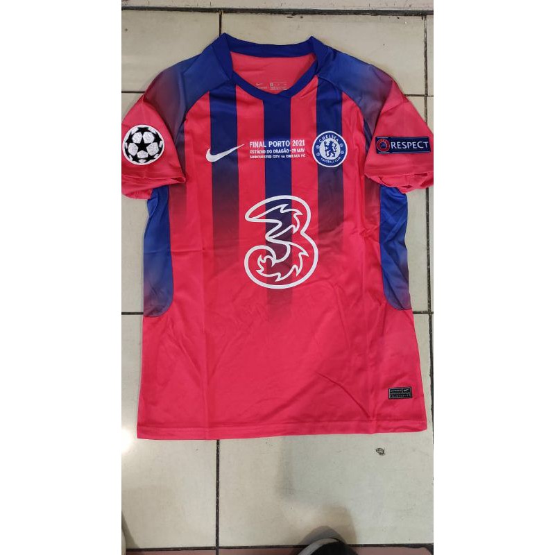 Chelsea Áo Thun Thể Thao Jersey 3rd 2020 2021 Fullpatch Ucl + Mdt Final Uefa Champions League 2021