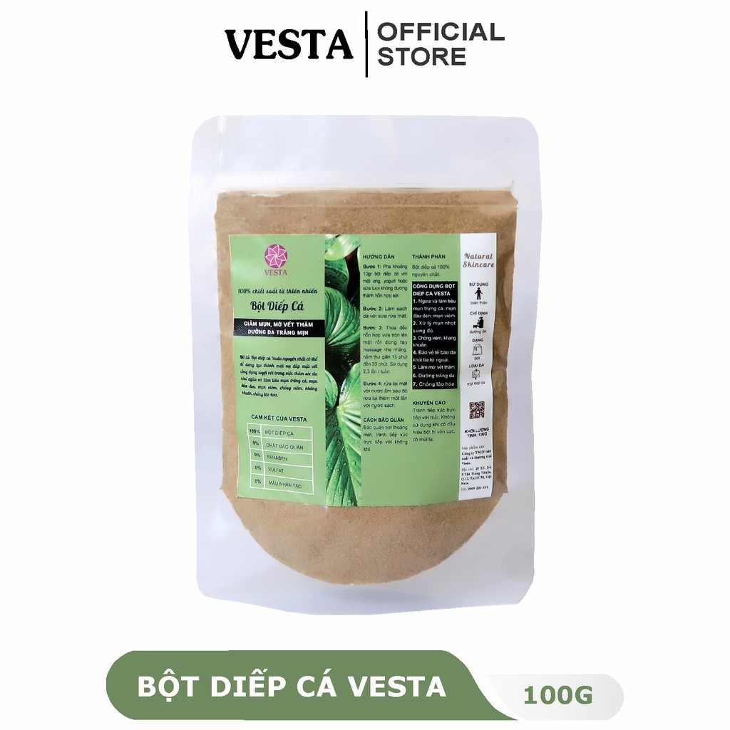 Bột Diếp Cá Nguyên Chất Vesta 100gr