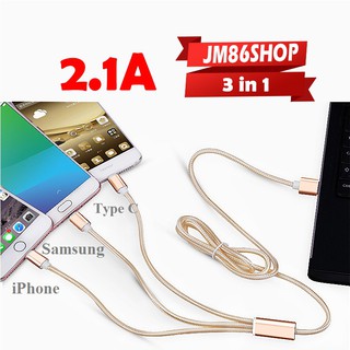 Cáp sạc điện thoại đa năng lightning - mirco - type c dây dù siêu bền dây sạc nhanh dây dữ liệu