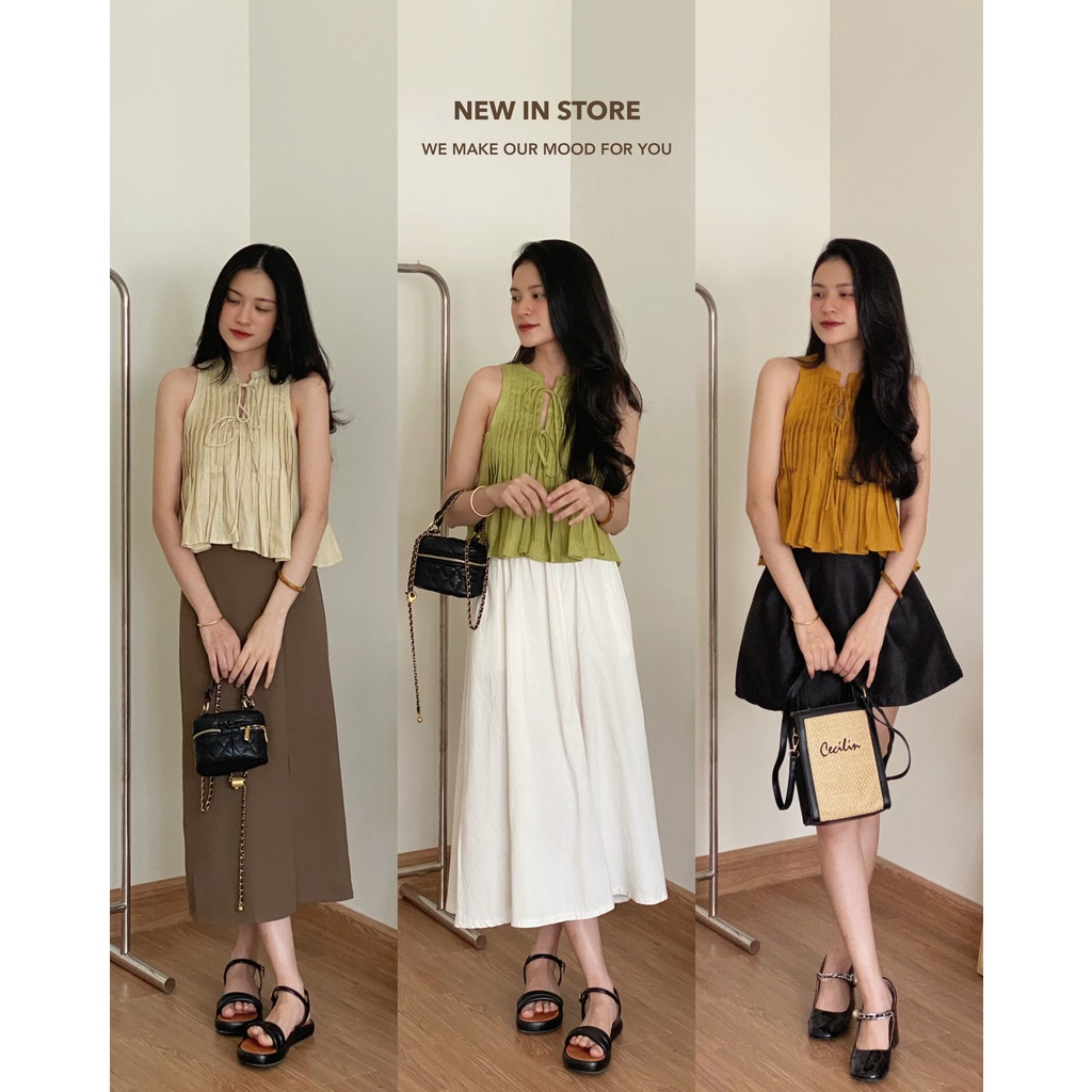 ÁO SÁT NÁCH CỘT 2 NƠ DÁNG NGẮN_AV1422