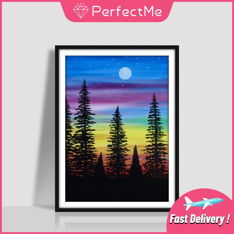 Bộ tranh đính đá 5D họa tiết bầu trời đầy sao độc đáo DIY dùng trang trí nhà cửa