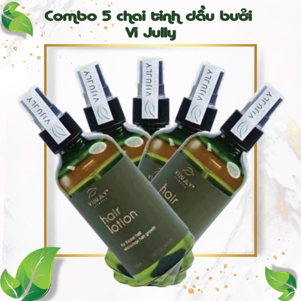 Combo 5 chai xịt bưởi Vi Jully kích thích mọc tóc nhanh hiệu quả 100%, sản phẩm chính hãng