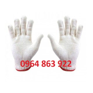Găng tay vải sợi cổ đỏ bảo hộ lao động 50g
