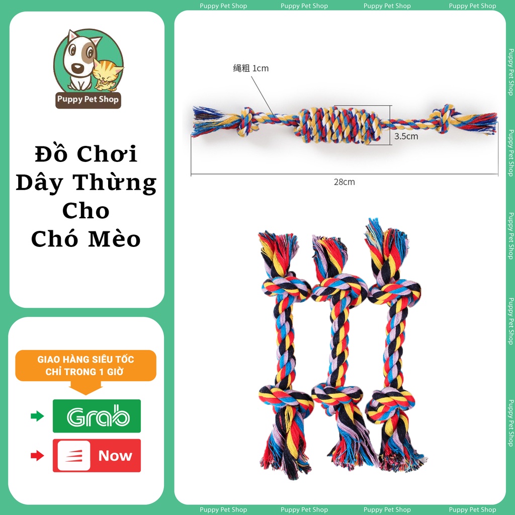 Dây Bện Thừng Tập Nhai Gặm Cho Thú Cưng Chó Mèo