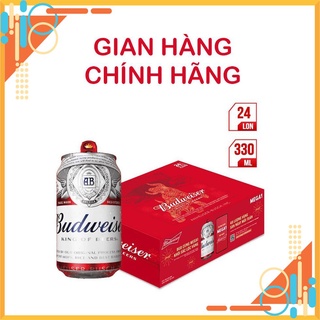 [Hết hàng] Bia Budweiser Thùng 24 Lon Chính Hãng (330ml/lon)