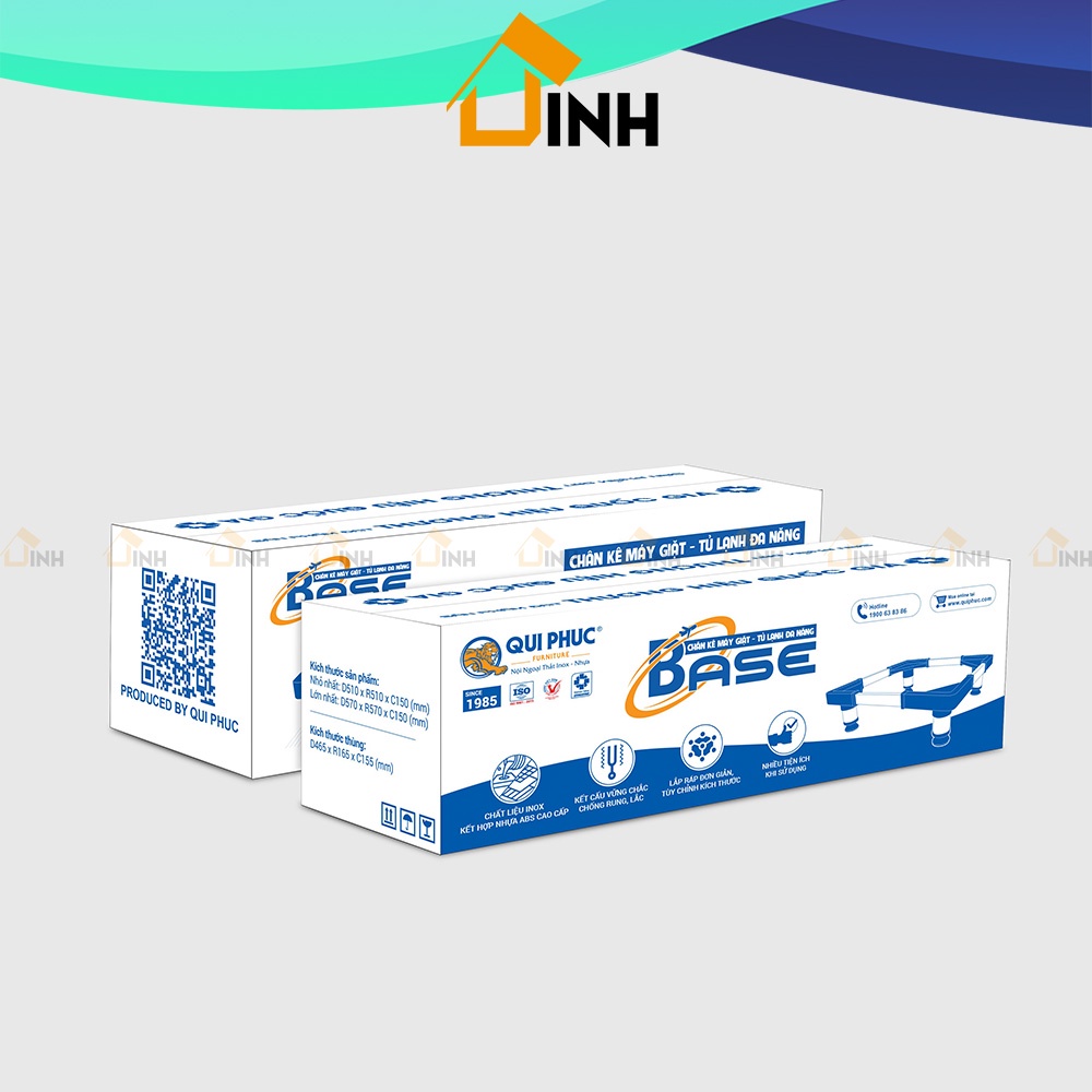 Qui Phúc, Chân kê máy giặt Base inox loại tốt, kệ kê tủ lạnh