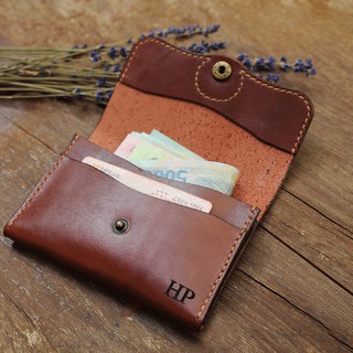 Ví da nam kèm ngăn đựng thẻ - Da bò nhập khẩu - Đồ da Handmade