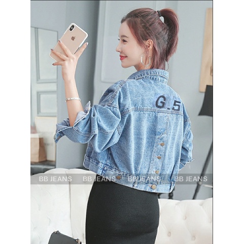 Aó khoác jean nữ xám xanh form dưới 58Kg G5 style BB07