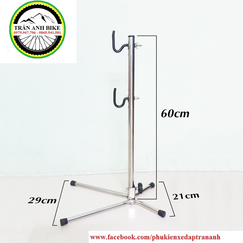 Chân chống xe đạp dựng bên Inox