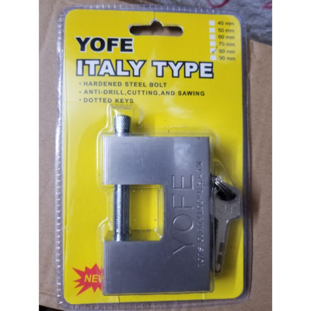 Ổ khóa cửa ngang 90mm quy cách italy