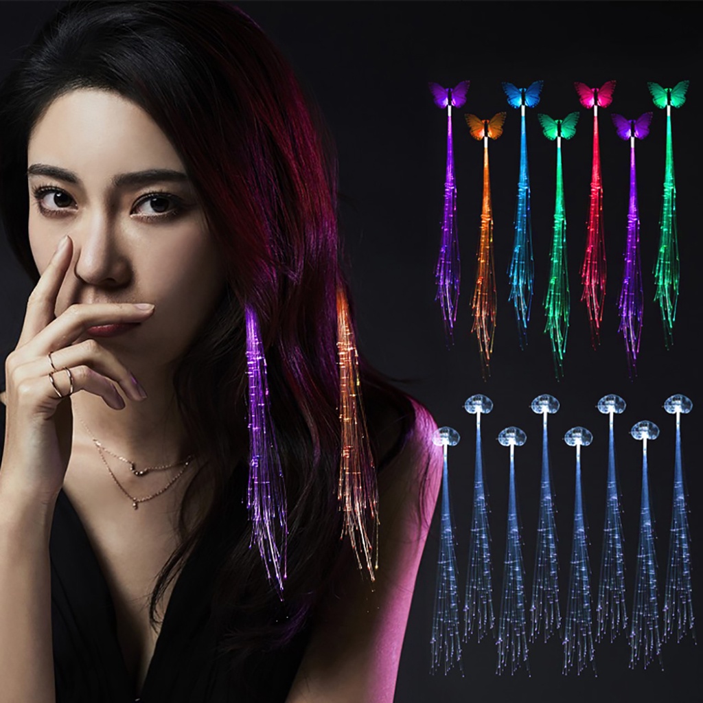 Kẹp Tóc Đèn LED Sợi Quang Phát Sáng Dành Cho Tiệc Tùng / Đám Cưới / Sinh Nhật