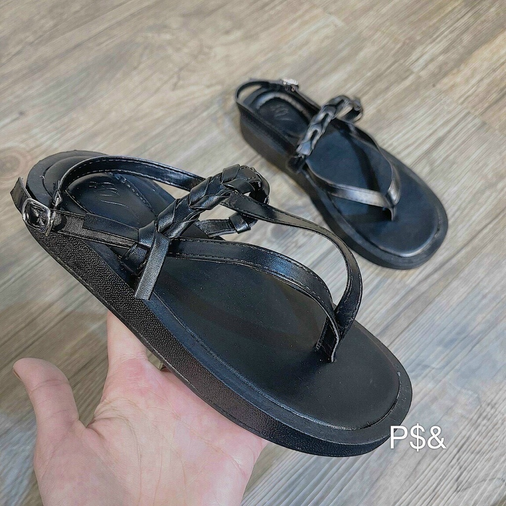 [HÀNG HOT TREND] DÉP SANDAL NỮ ĐẾ BÁNH MÌ 2CM XỎ NGÓN QUAI NGANG TẾT NHỎ