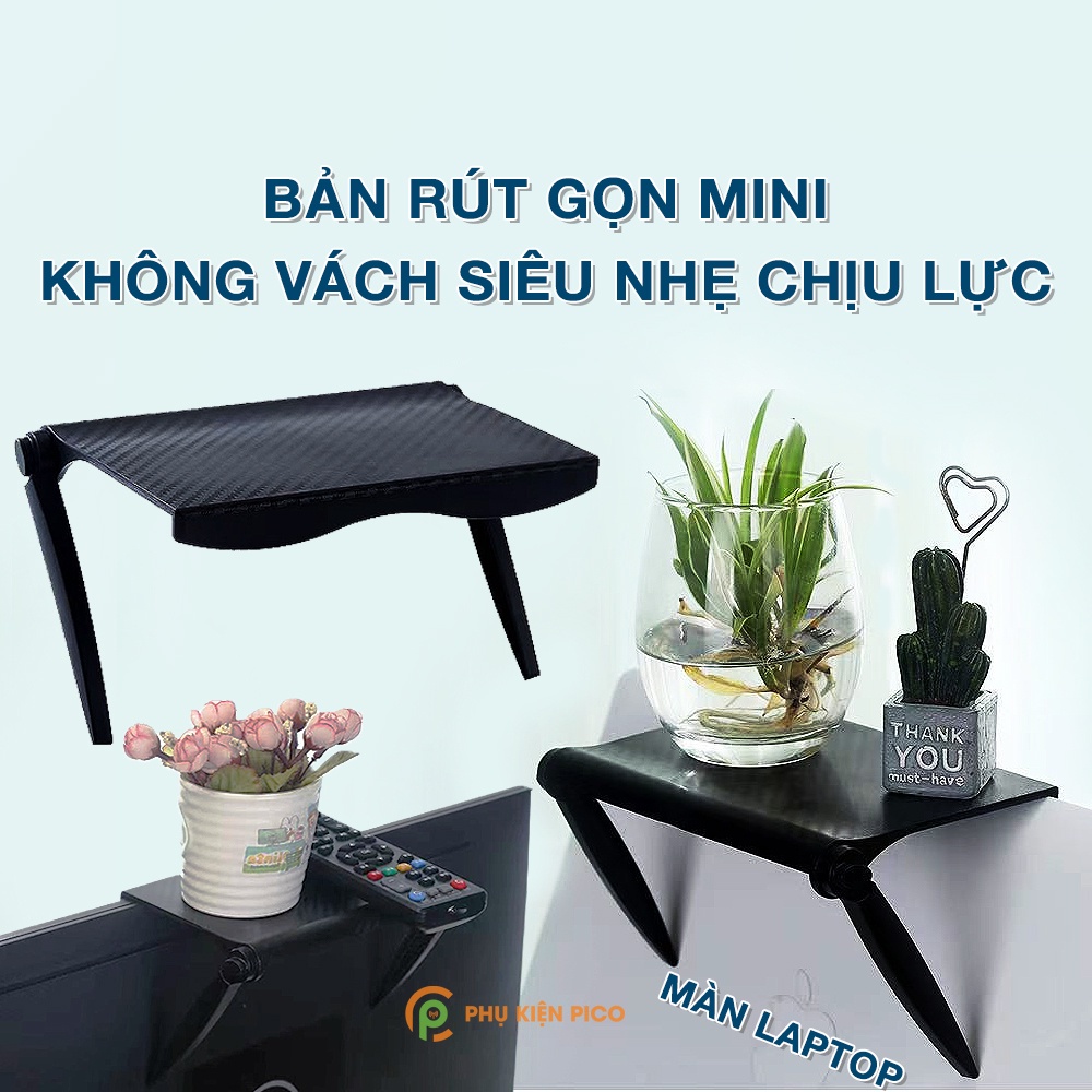 Kệ để trên tivi máy tính giá gác đựng đồ treo sau màn hình đa năng thông minh trang trí nhựa đẹp