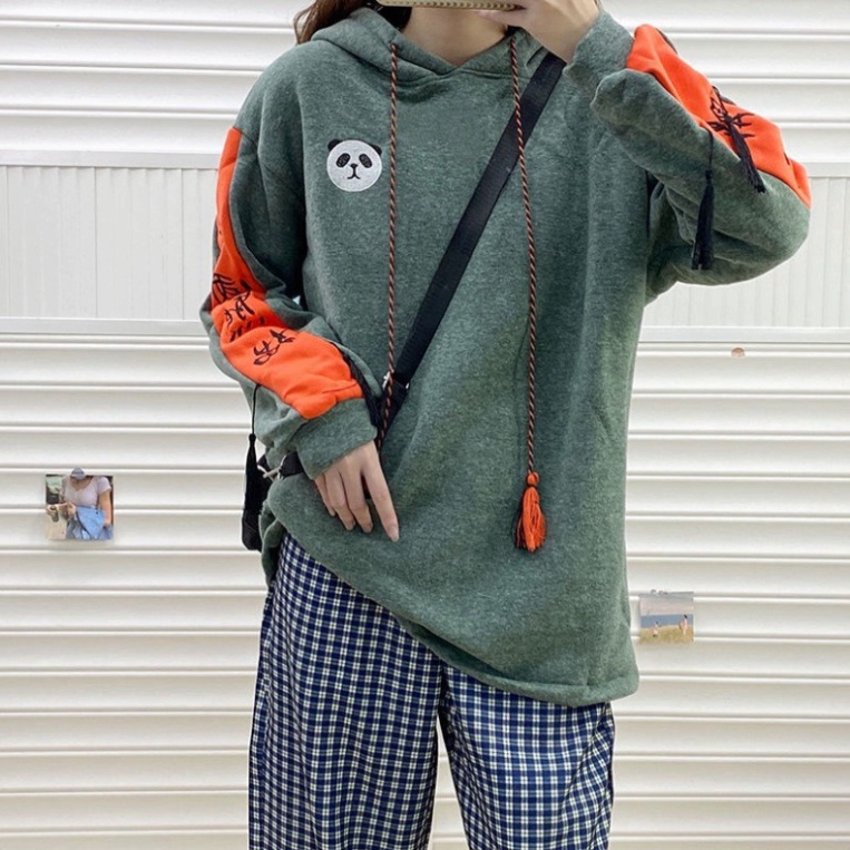 Áo Hoodie Nữ Form Rộng, Áo Nỉ Có Mũ Cute Hàng Quảng Châu Ulzzang Chất Nỉ Dày Mịn Dễ Thương | BigBuy360 - bigbuy360.vn
