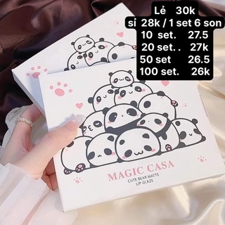 Set 6 son kem lì magic casa gấu trắng