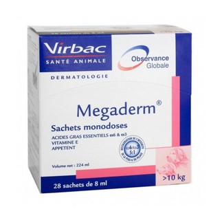 Gel Dưỡng Lông Chó Mèo Virbac Megaderm Hộp 28 Gói