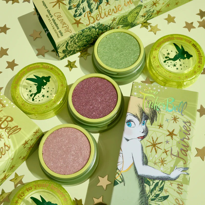 Set phấn mắt Colourpop Tinker Bell Super Shock Shadow Trio 3 hũ màu  Belive in Fairies